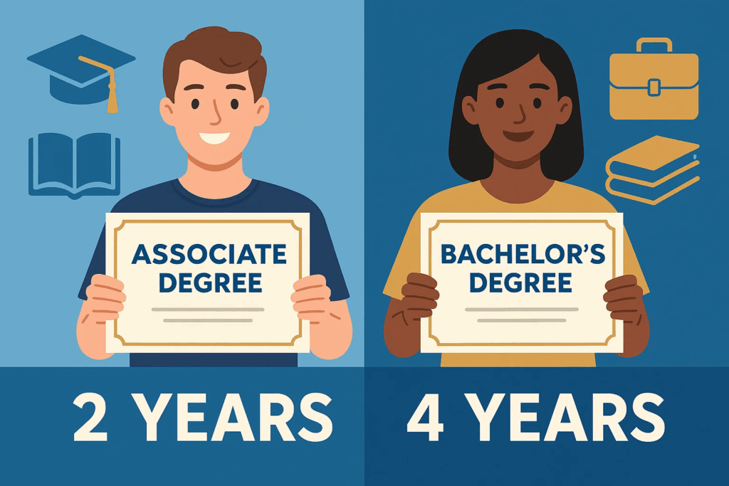 Difference Between an Associate Degree and a Bachelor's Degree